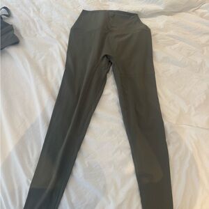 Olive Green High-Waisted Leggings